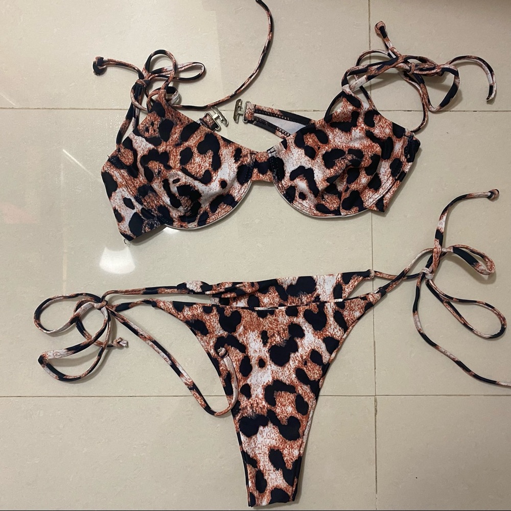 Shein animal print bikini